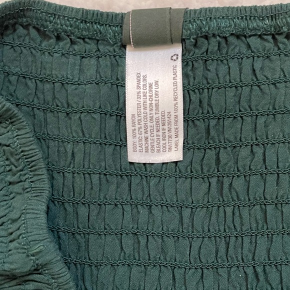 Wild Fable green smocked ruffle skirt/top - Picture 4 of 6